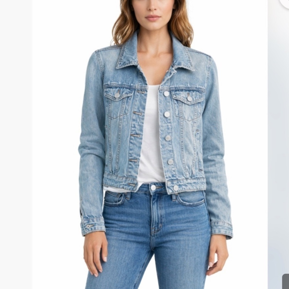 Blank NYC Light Blue Denim Trucker Jacket